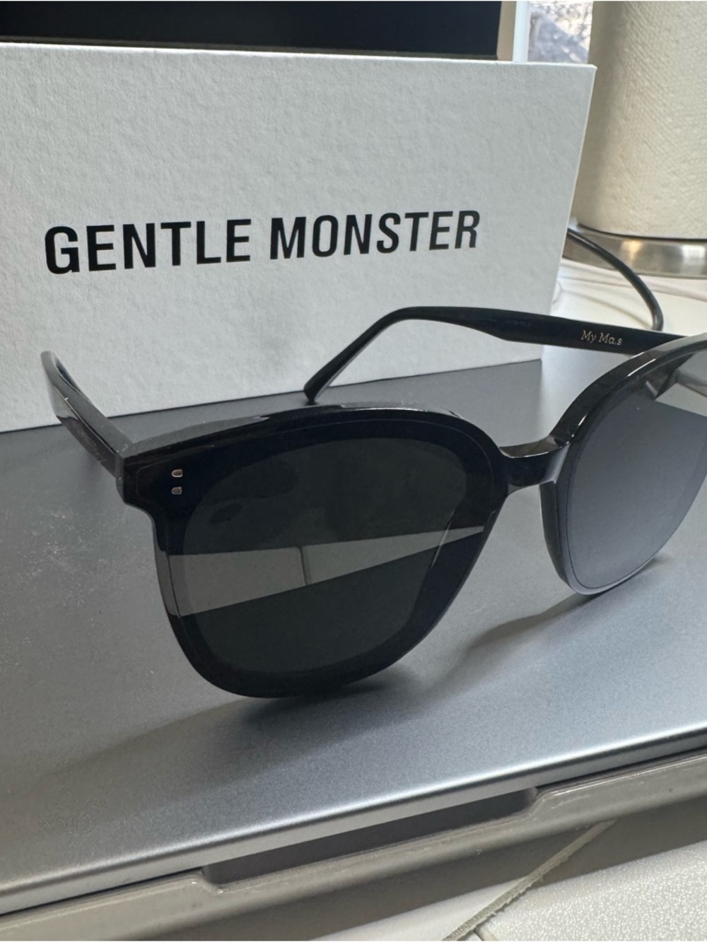 GENTLE MONSTER Men's Black Sunglasses with Dark Lenses